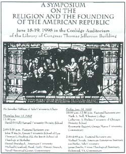 A poster of the american republic with an image of a group of people.